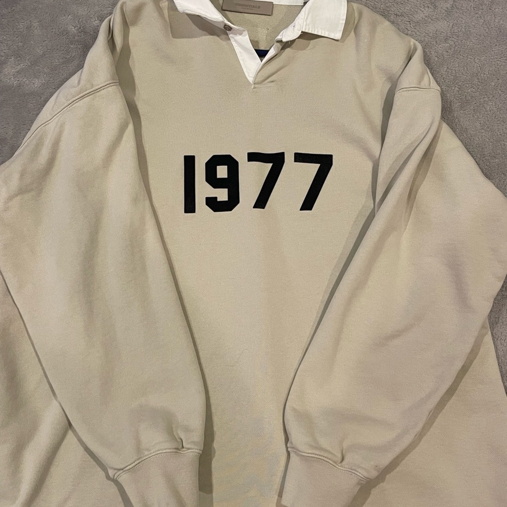 COPY - Fear of God essential rugby collard shirt.